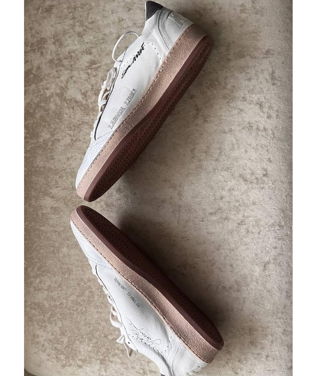 GOLDEN GOOSE DELUXE BRAND Белые кожаные низкие кроссовки / кеды, фото 4