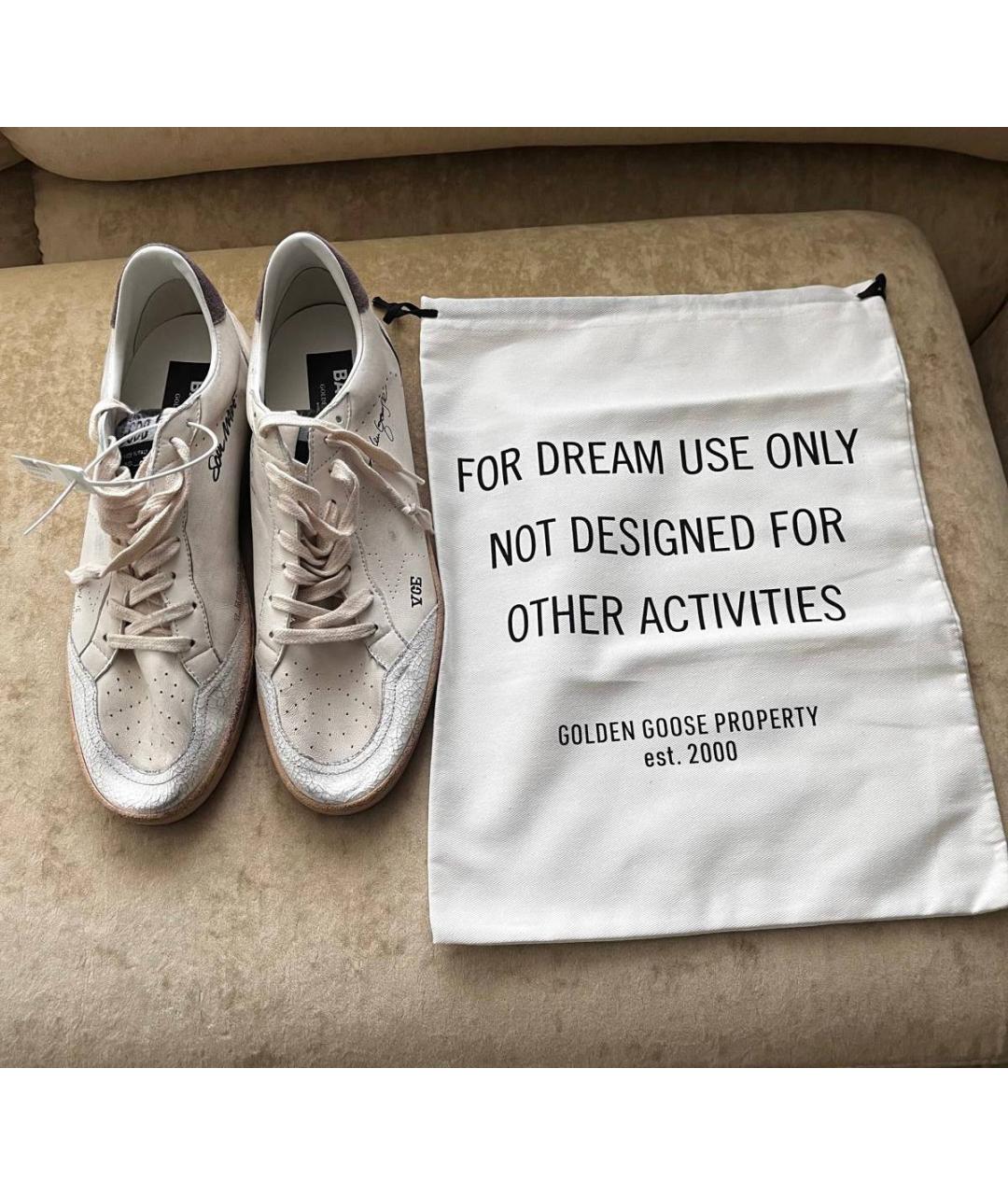 GOLDEN GOOSE DELUXE BRAND Белые кожаные низкие кроссовки / кеды, фото 6