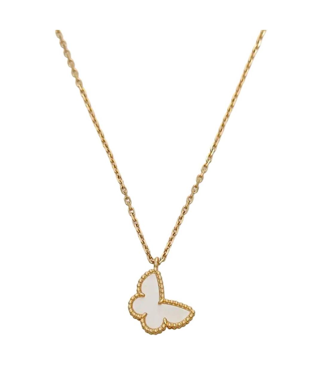 VAN CLEEF & ARPELS Белая подвеска из желтого золота, фото 1