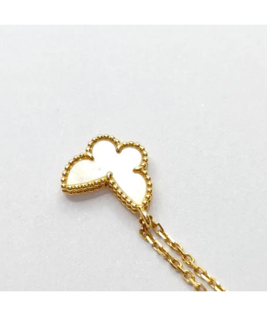 VAN CLEEF & ARPELS Белая подвеска из желтого золота, фото 5