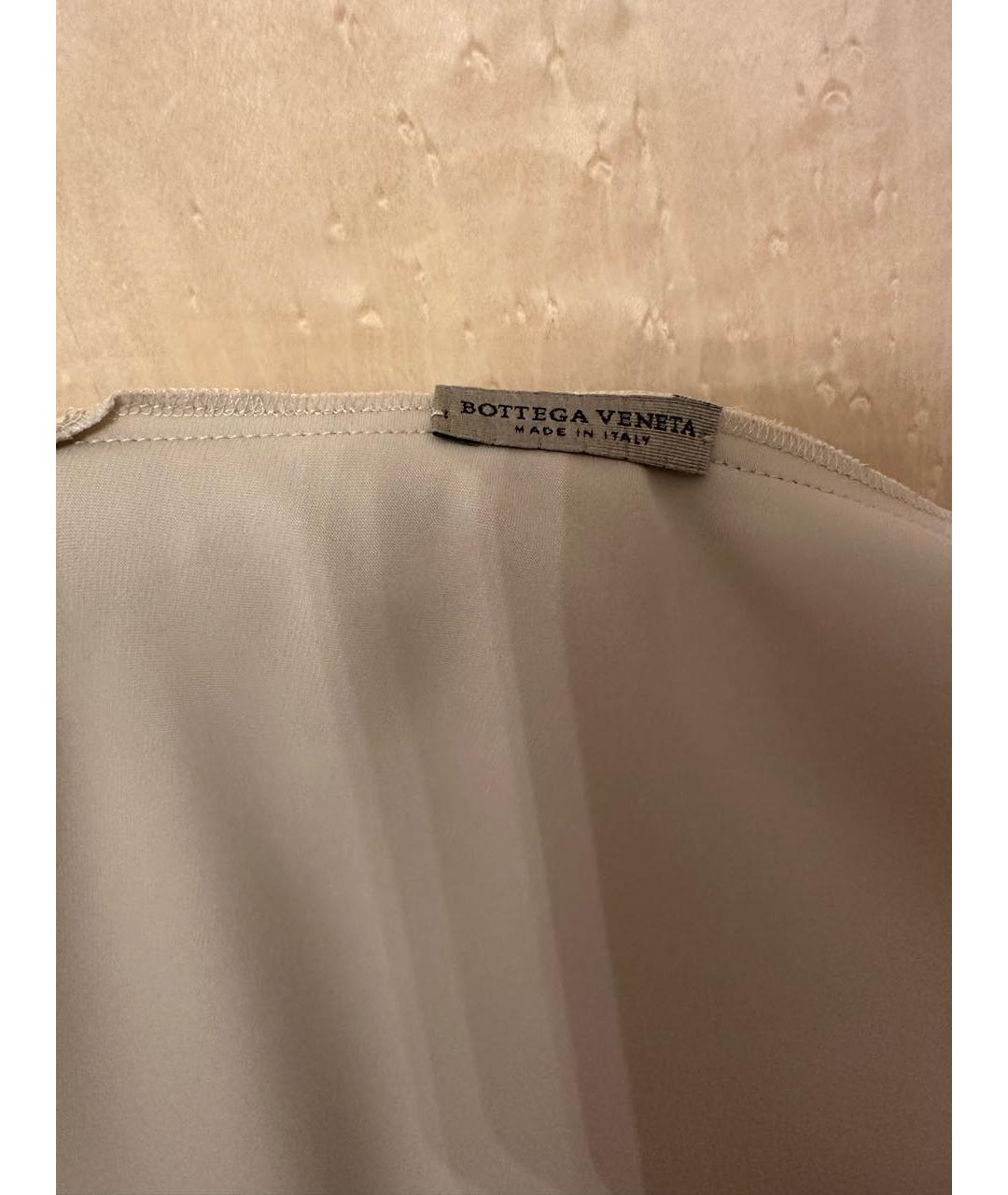BOTTEGA VENETA Бежевое полиэстеровое коктейльное платье, фото 3