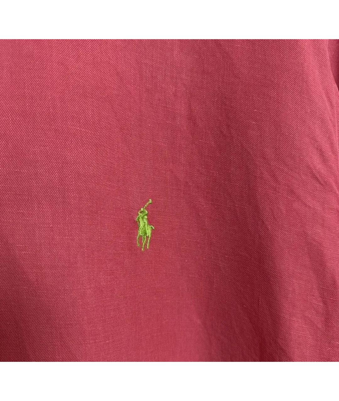 POLO RALPH LAUREN Коралловая хлопковая кэжуал рубашка, фото 2