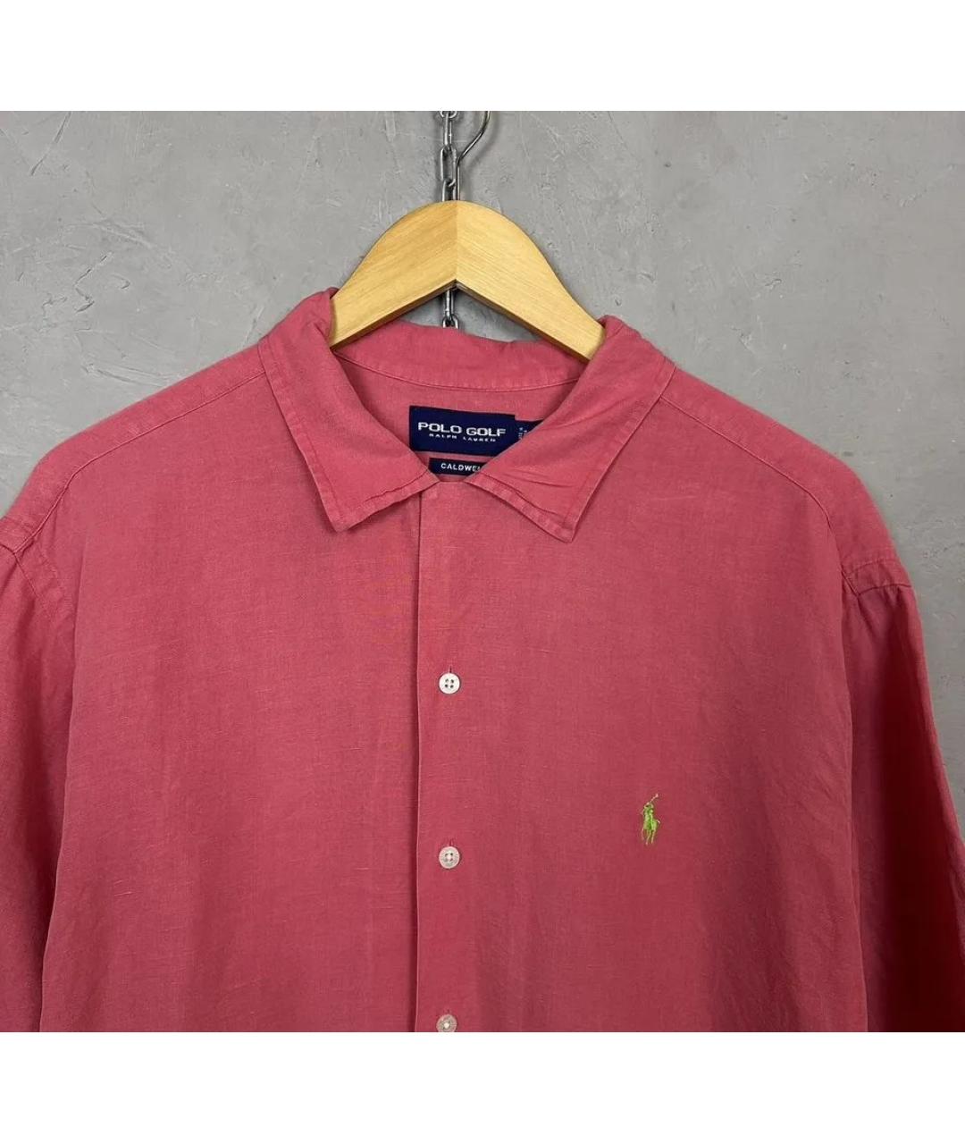 POLO RALPH LAUREN Коралловая хлопковая кэжуал рубашка, фото 4
