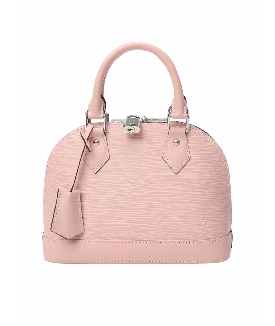LOUIS VUITTON Розовая кожаная сумка с короткими ручками, фото 7