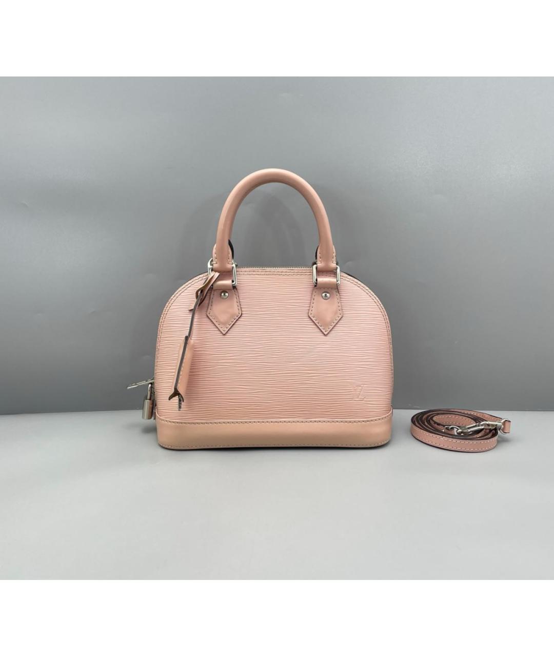 LOUIS VUITTON Розовая кожаная сумка с короткими ручками, фото 2