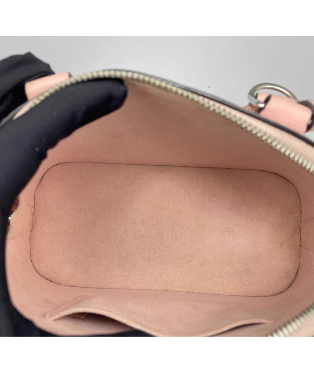 LOUIS VUITTON Розовая кожаная сумка с короткими ручками, фото 5