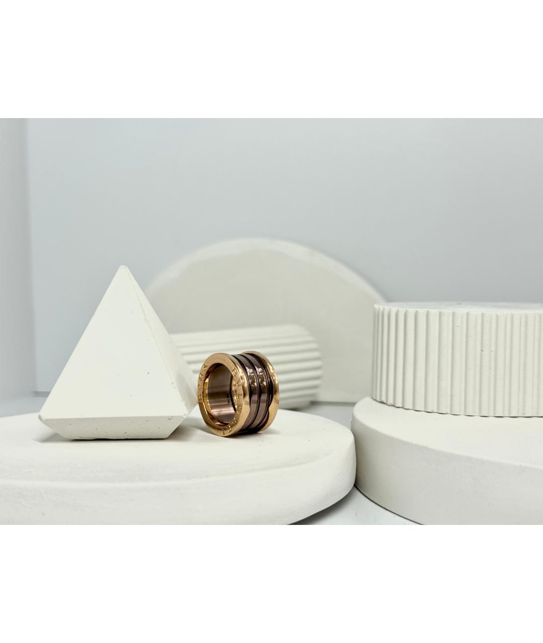 BVLGARI Коричневое кольцо из розового золота, фото 4