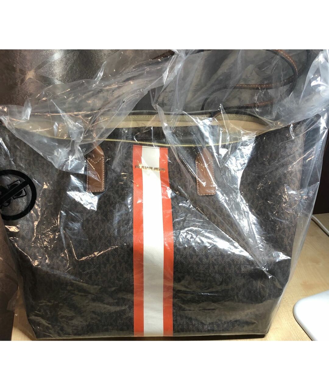 MICHAEL KORS Коричневая кожаная сумка тоут, фото 3