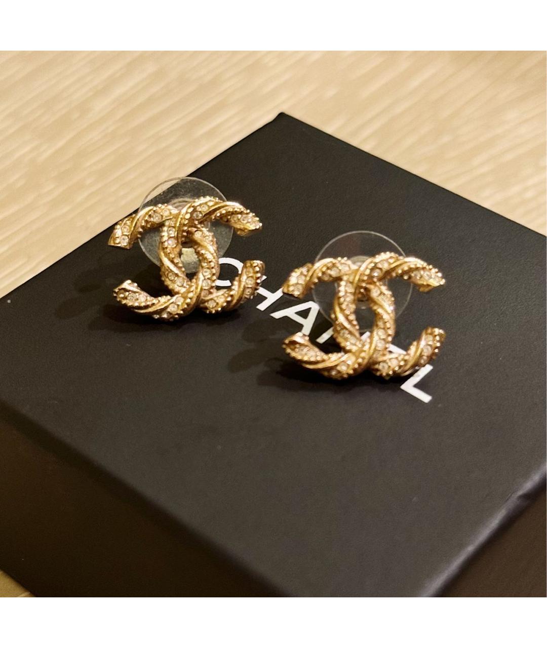 CHANEL Золотые серьги, фото 3