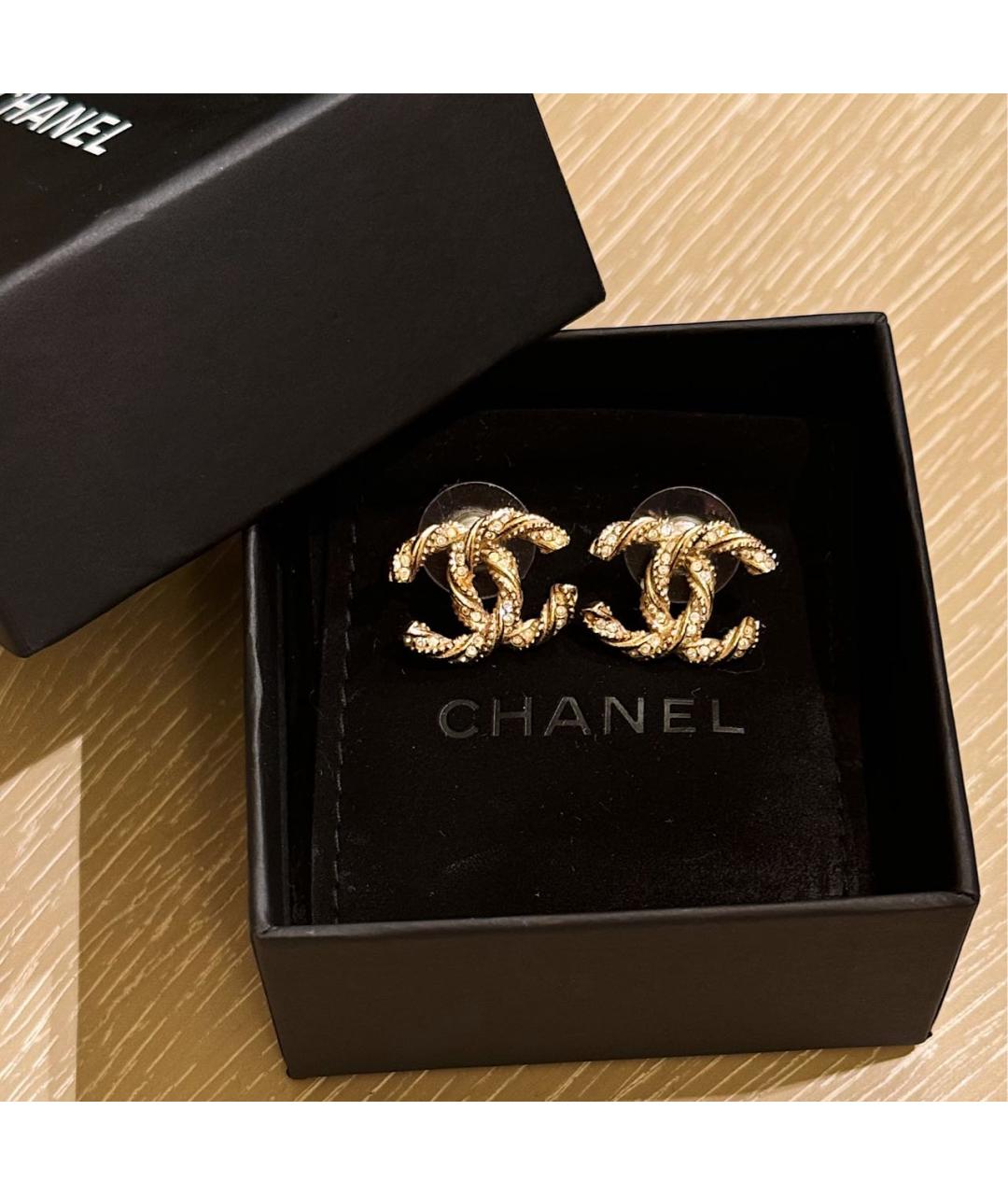 CHANEL Золотые серьги, фото 2