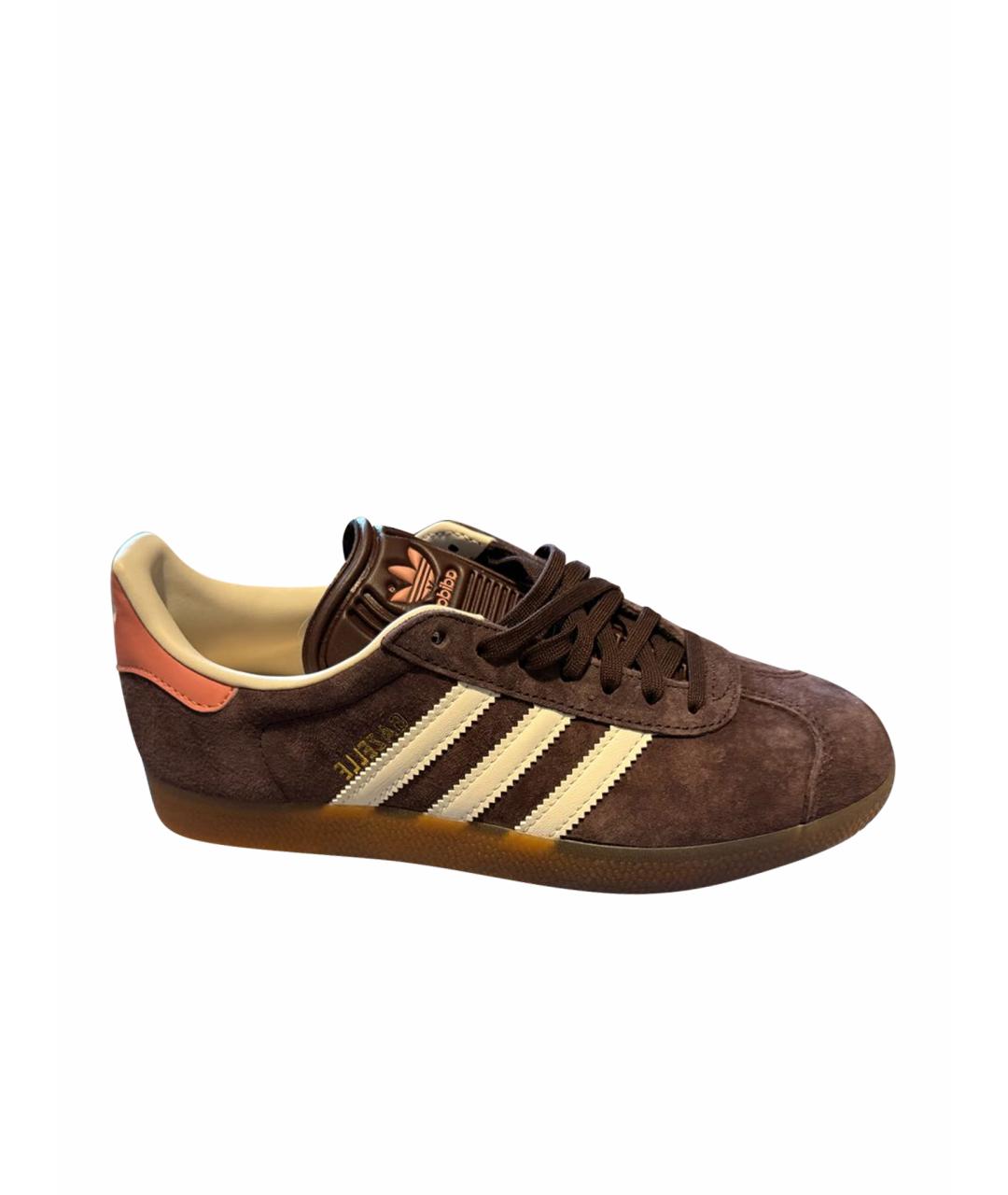 ADIDAS Коричневые замшевые кроссовки, фото 1