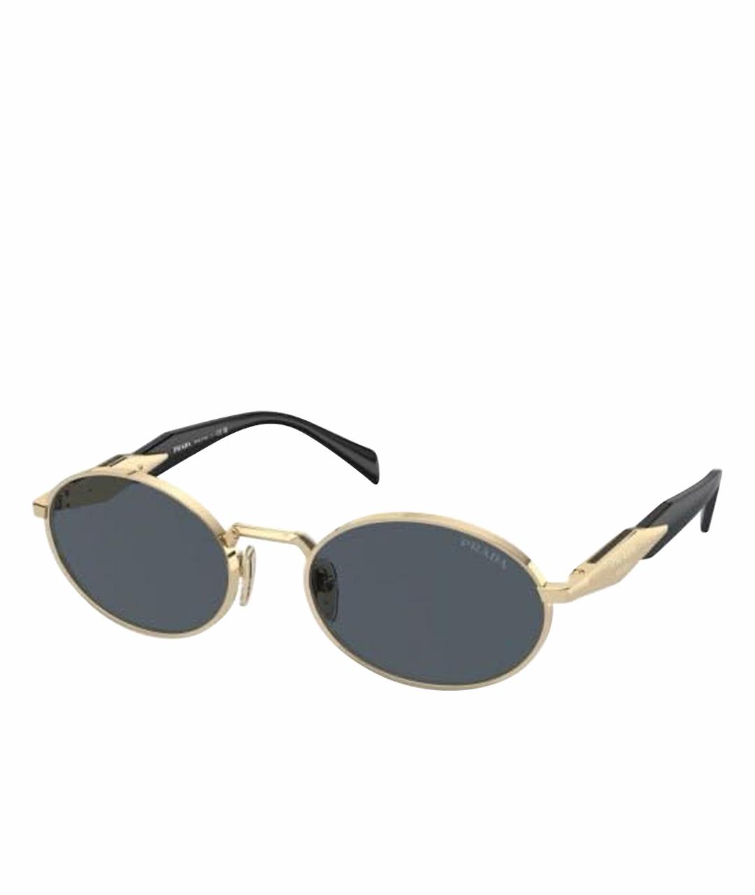 PRADA Антрацитовые металлические солнцезащитные очки, фото 1