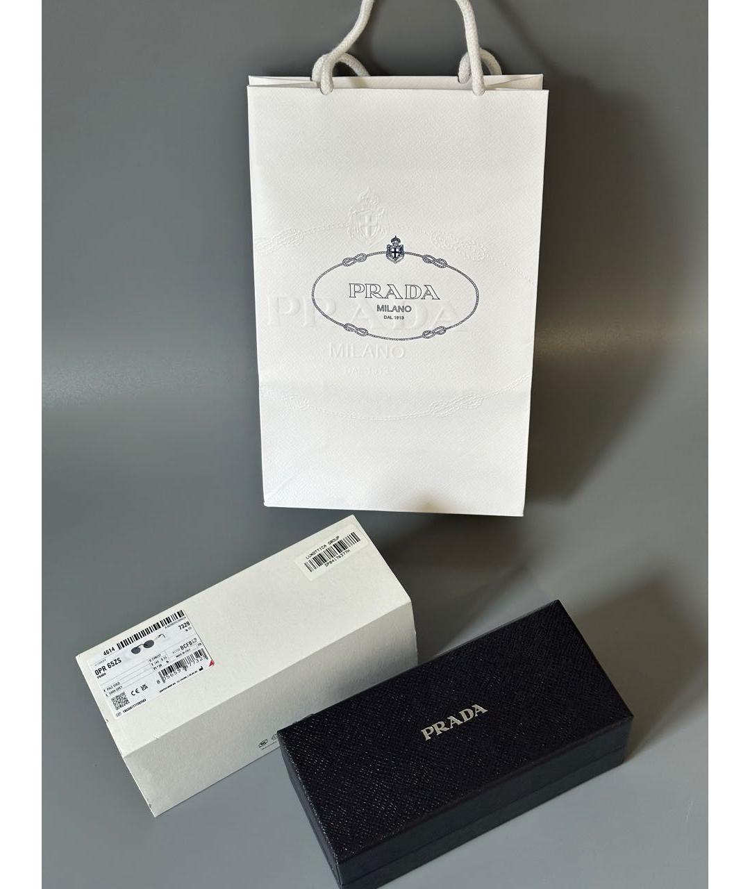 PRADA Антрацитовые металлические солнцезащитные очки, фото 8