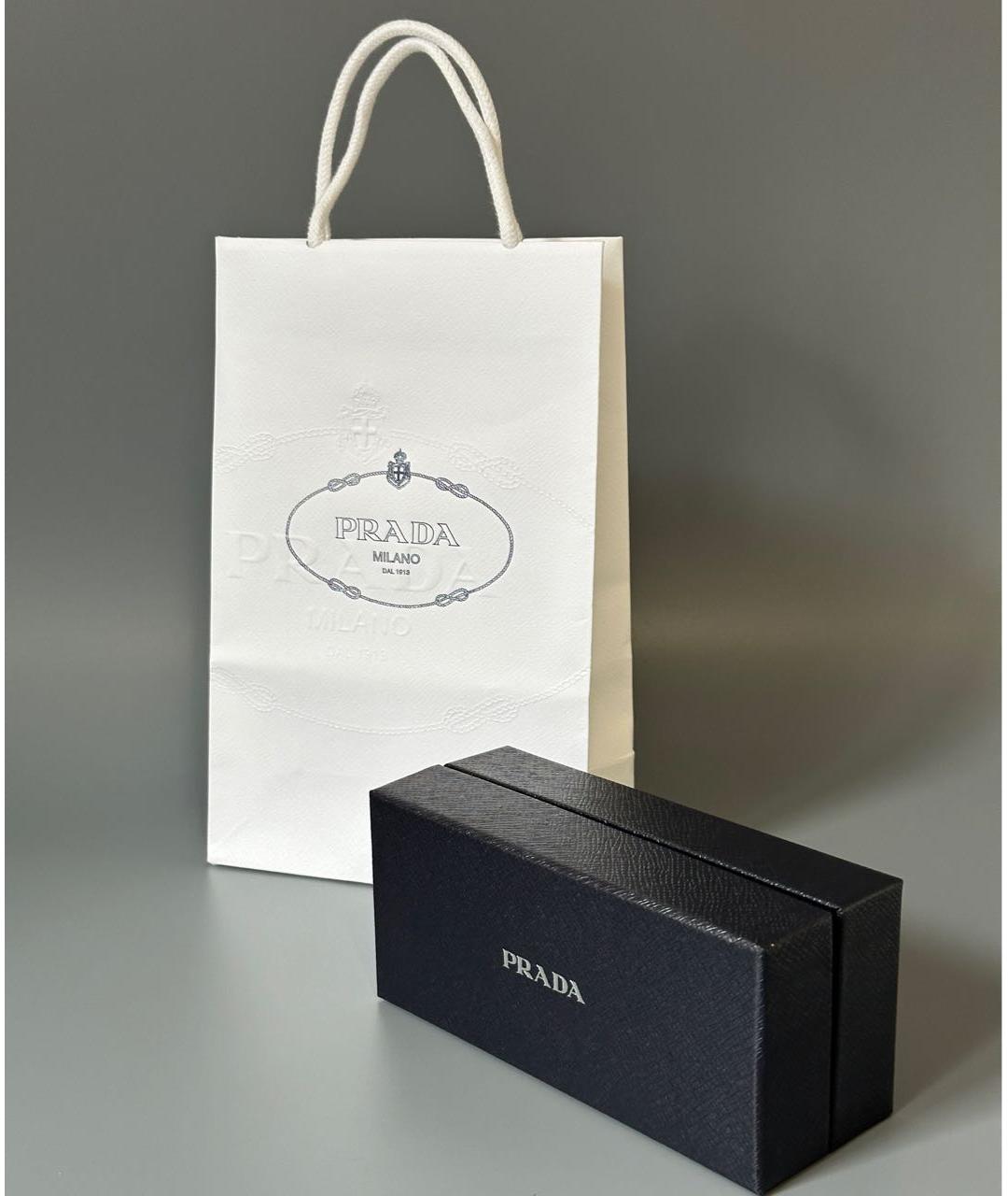 PRADA Антрацитовые металлические солнцезащитные очки, фото 4