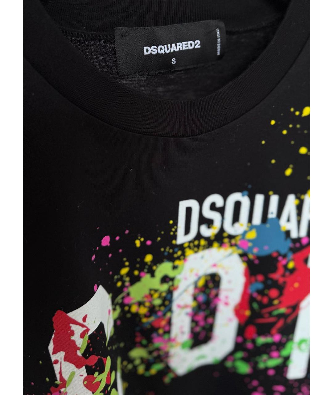 DSQUARED2 Черная хлопковая футболка, фото 3