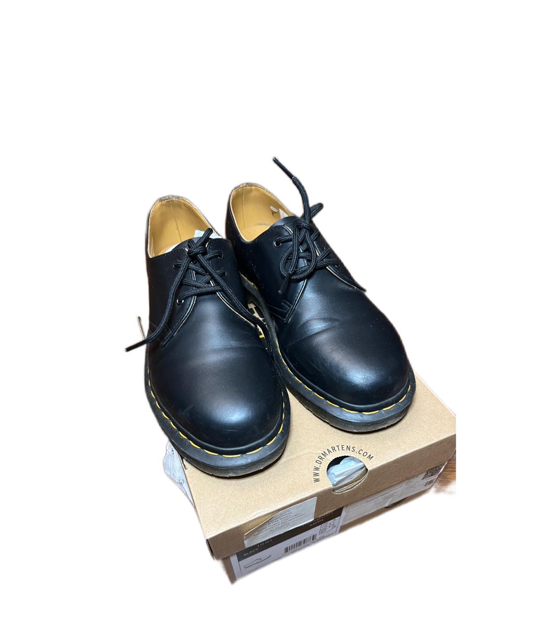 DR. MARTENS Черные кожаные брогги и оксфорды, фото 2