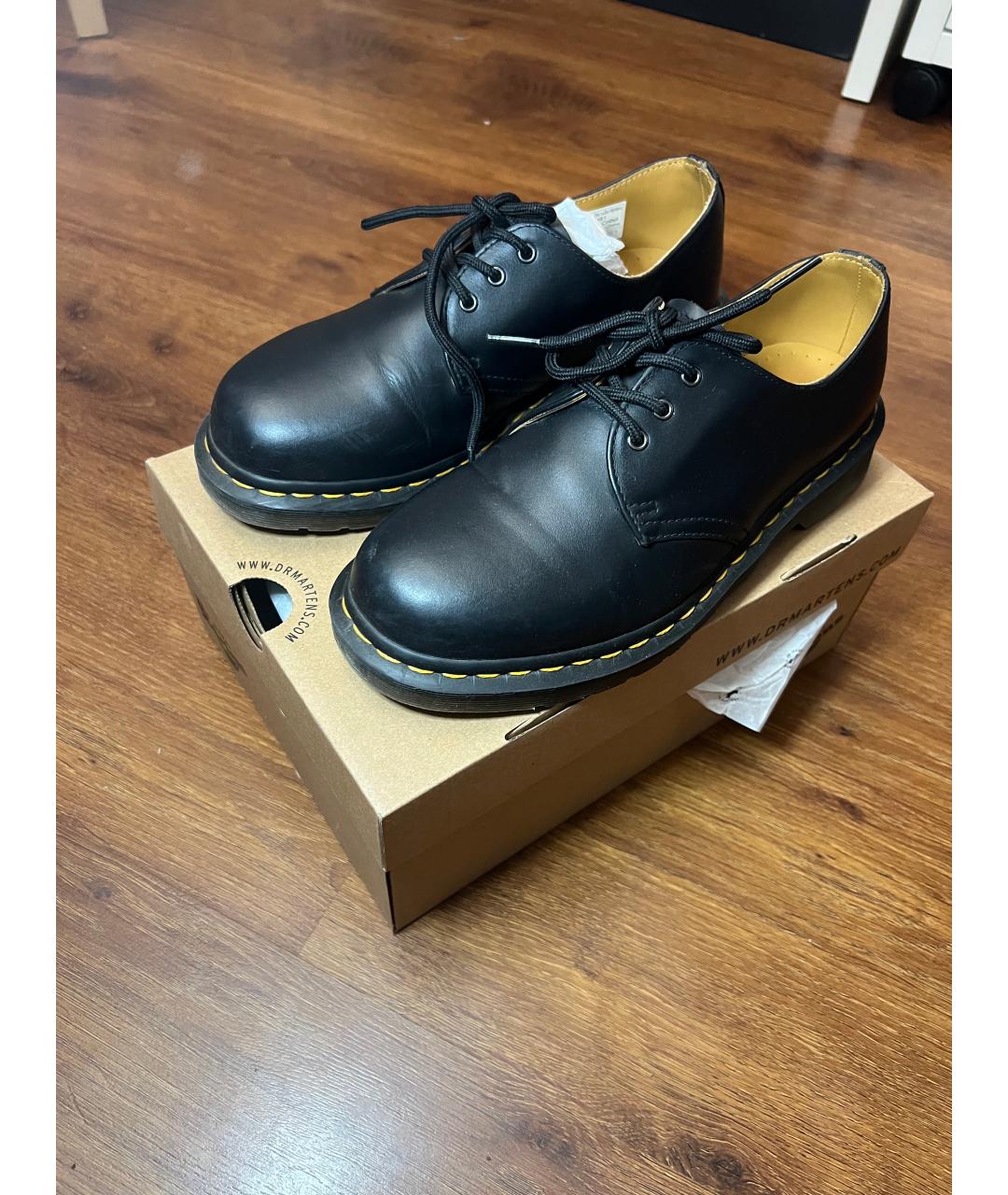 DR. MARTENS Черные кожаные брогги и оксфорды, фото 4