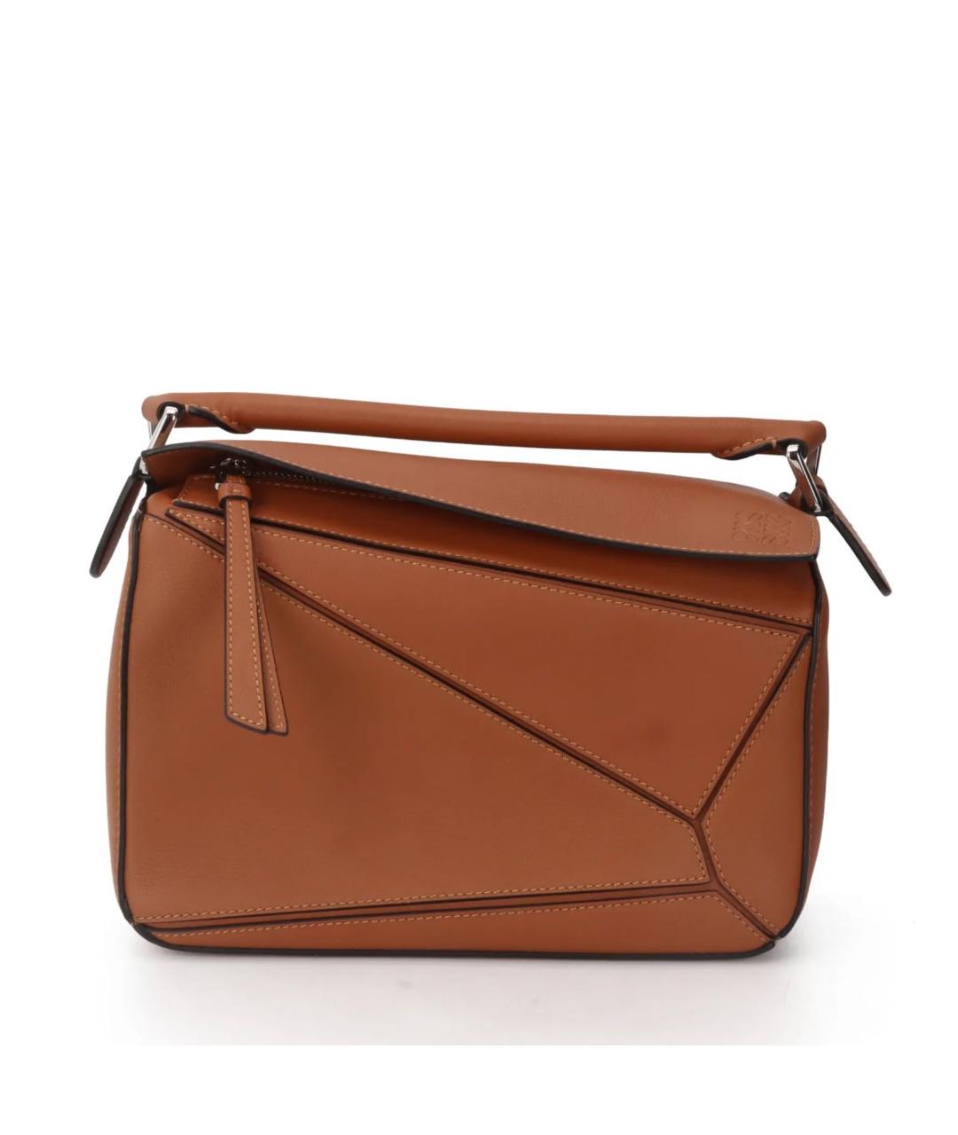 LOEWE Коричневая кожаная сумка через плечо, фото 7