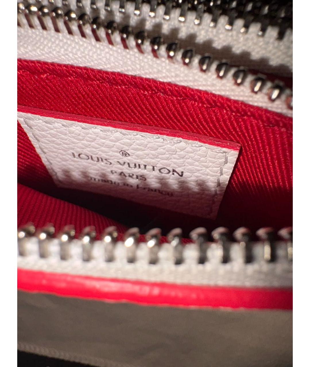 LOUIS VUITTON Белый кожаный кардхолдер, фото 3