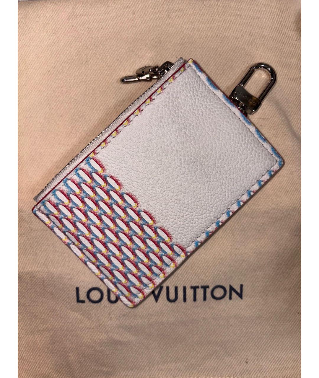 LOUIS VUITTON Белый кожаный кардхолдер, фото 2