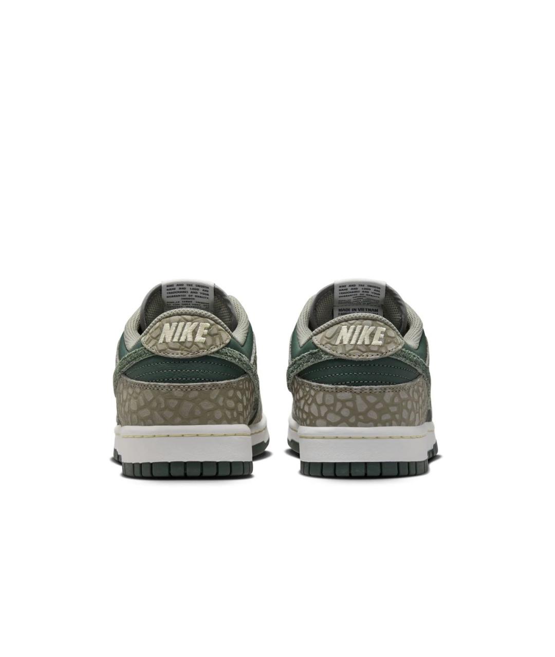 NIKE Зеленые кожаные низкие кроссовки / кеды, фото 4