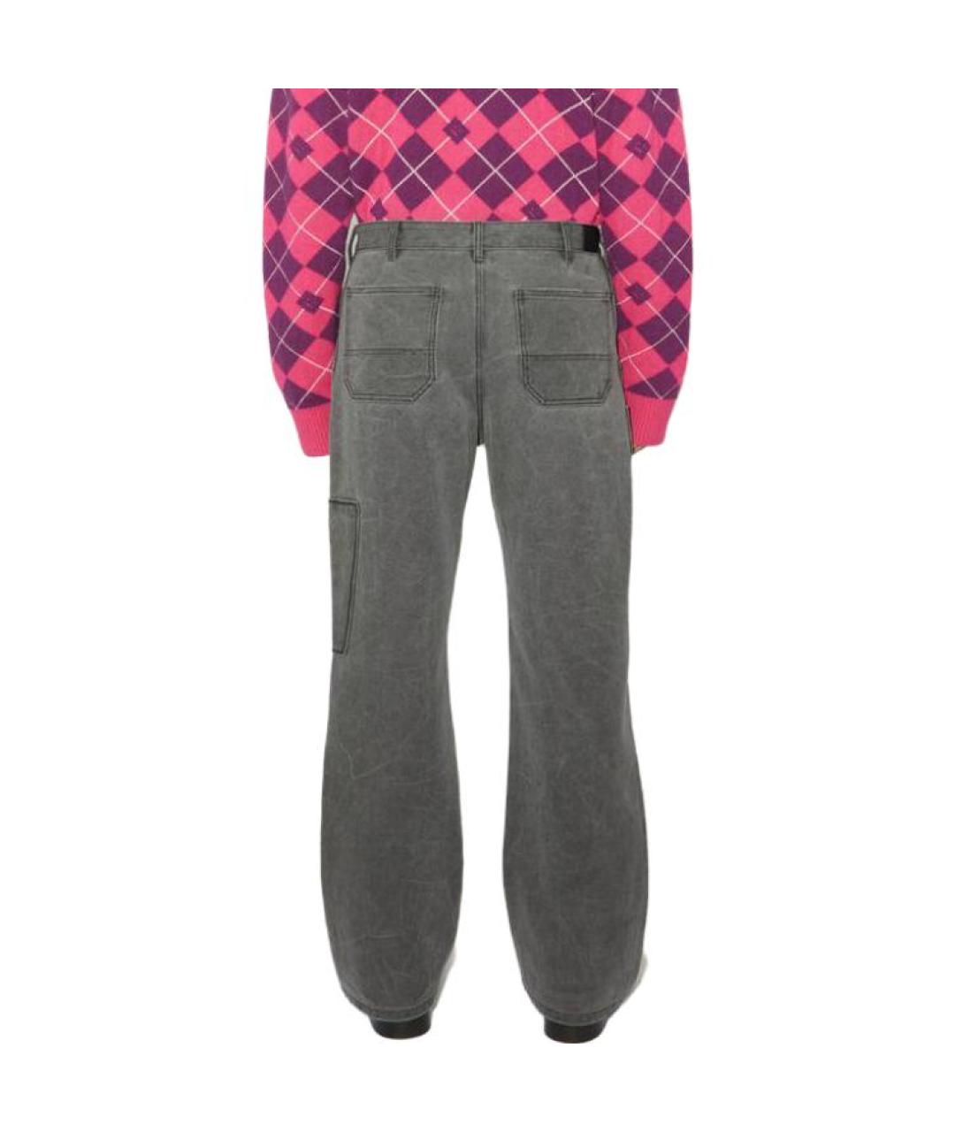 ACNE STUDIOS Серые хлопковые прямые джинсы, фото 3