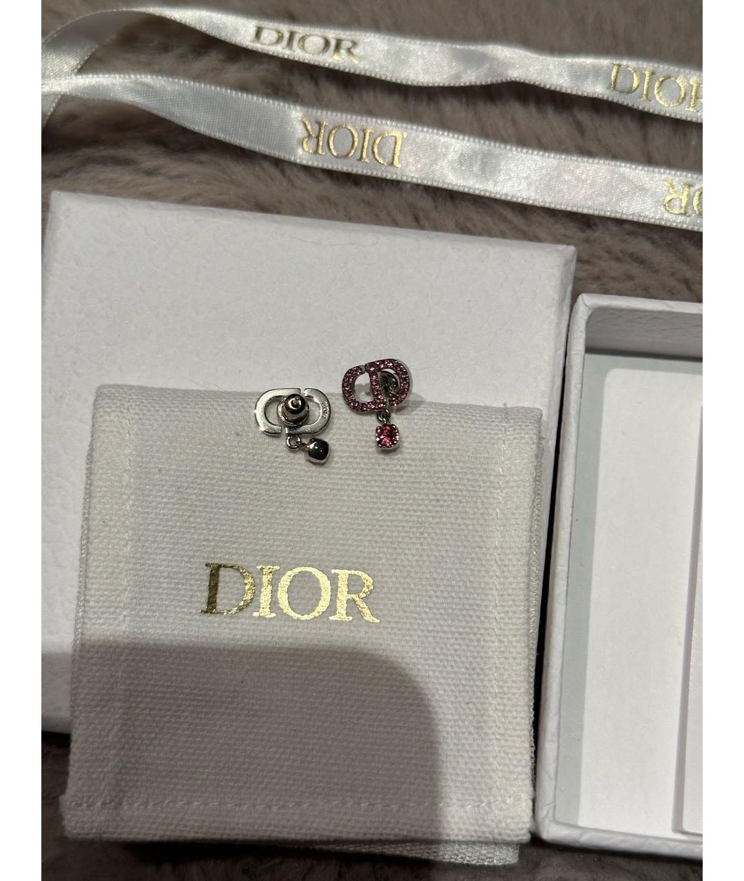 CHRISTIAN DIOR Серебряные металлические серьги, фото 8