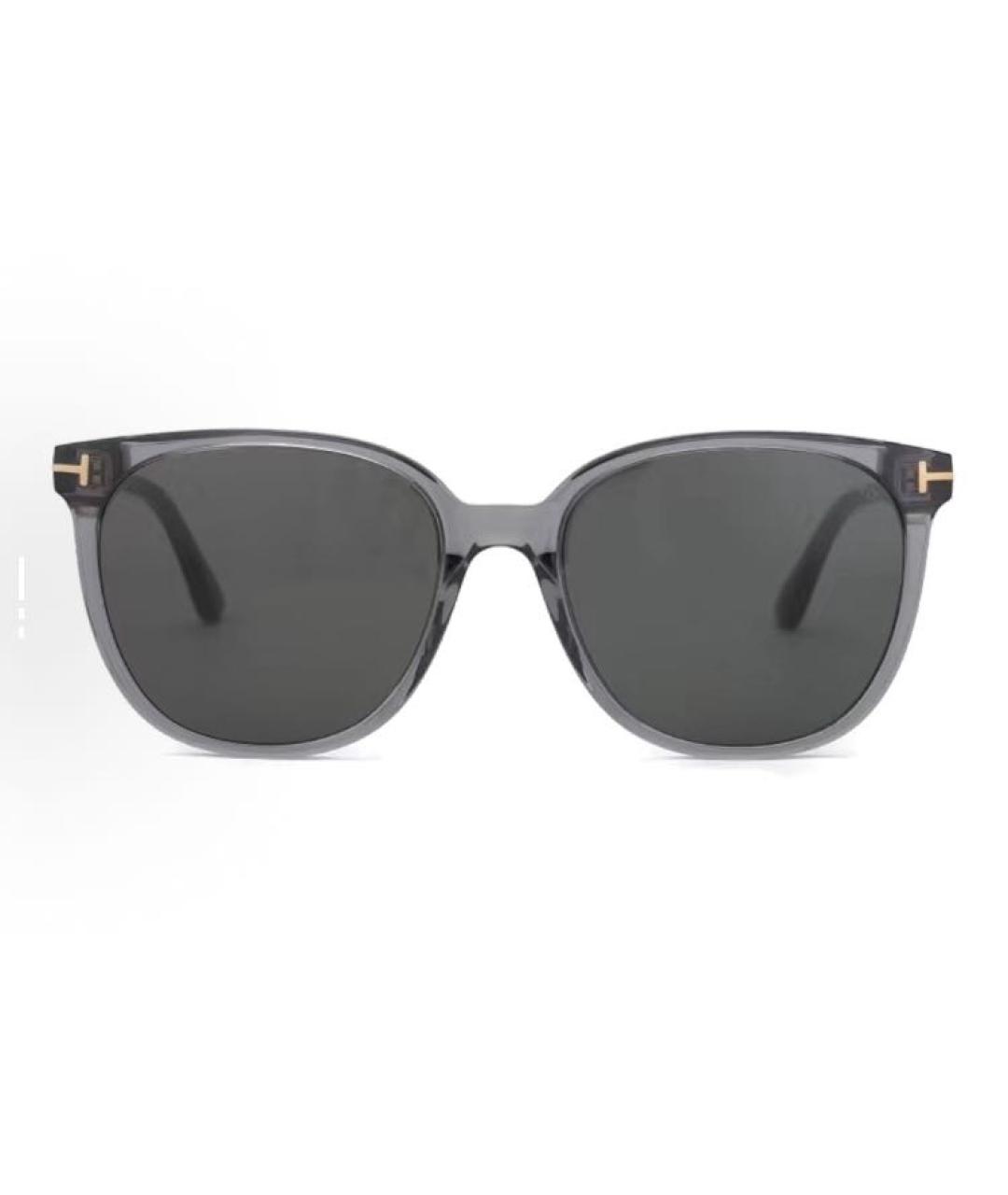 TOM FORD Антрацитовые пластиковые солнцезащитные очки, фото 2