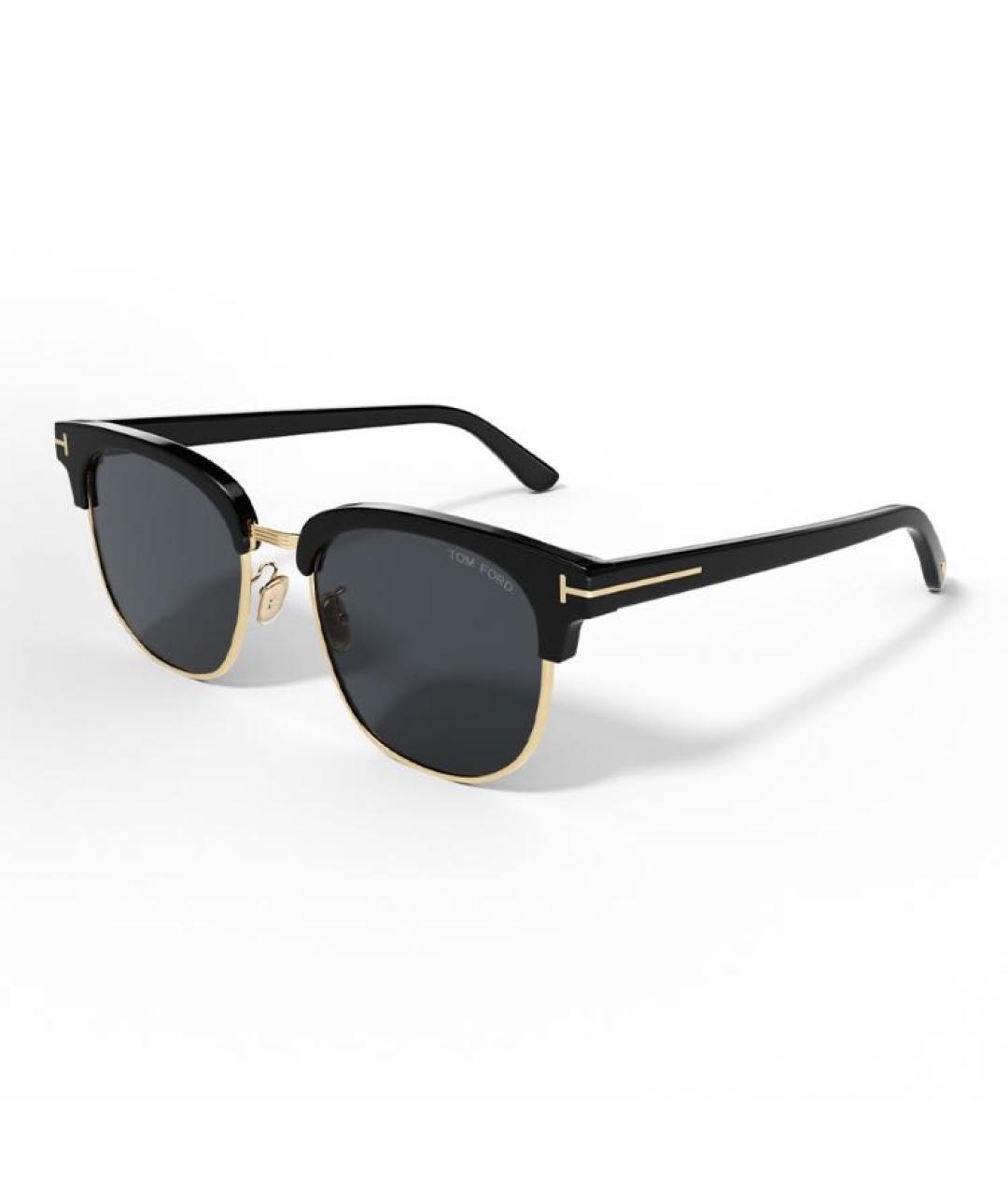 TOM FORD Черные пластиковые солнцезащитные очки, фото 4