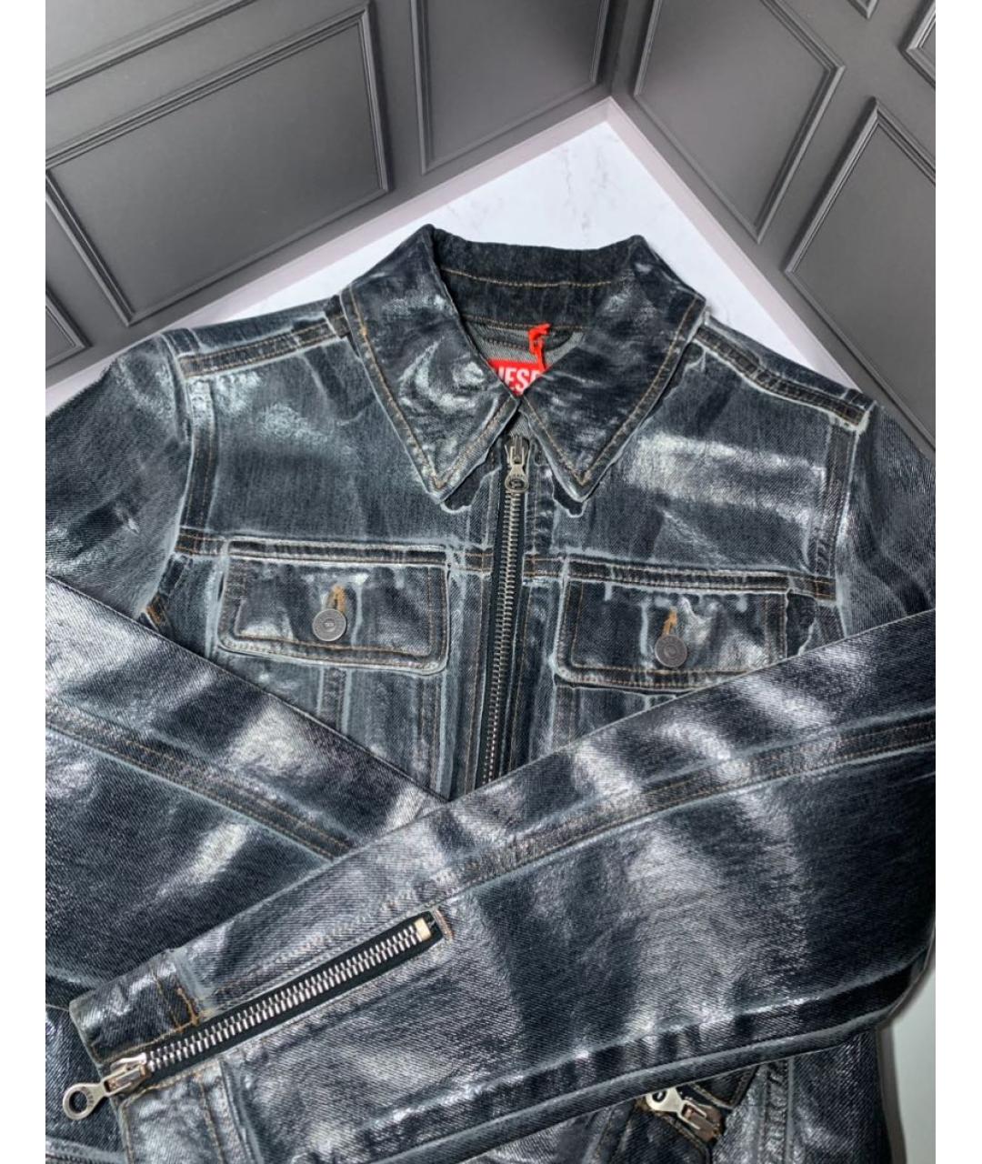 DIESEL Черная хлопковая куртка, фото 8