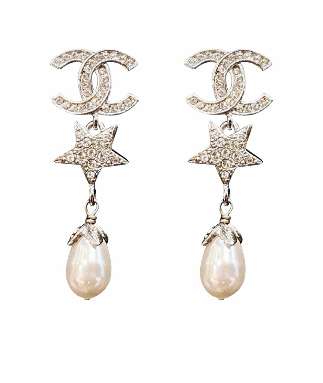 CHANEL Серебряные серьги, фото 1