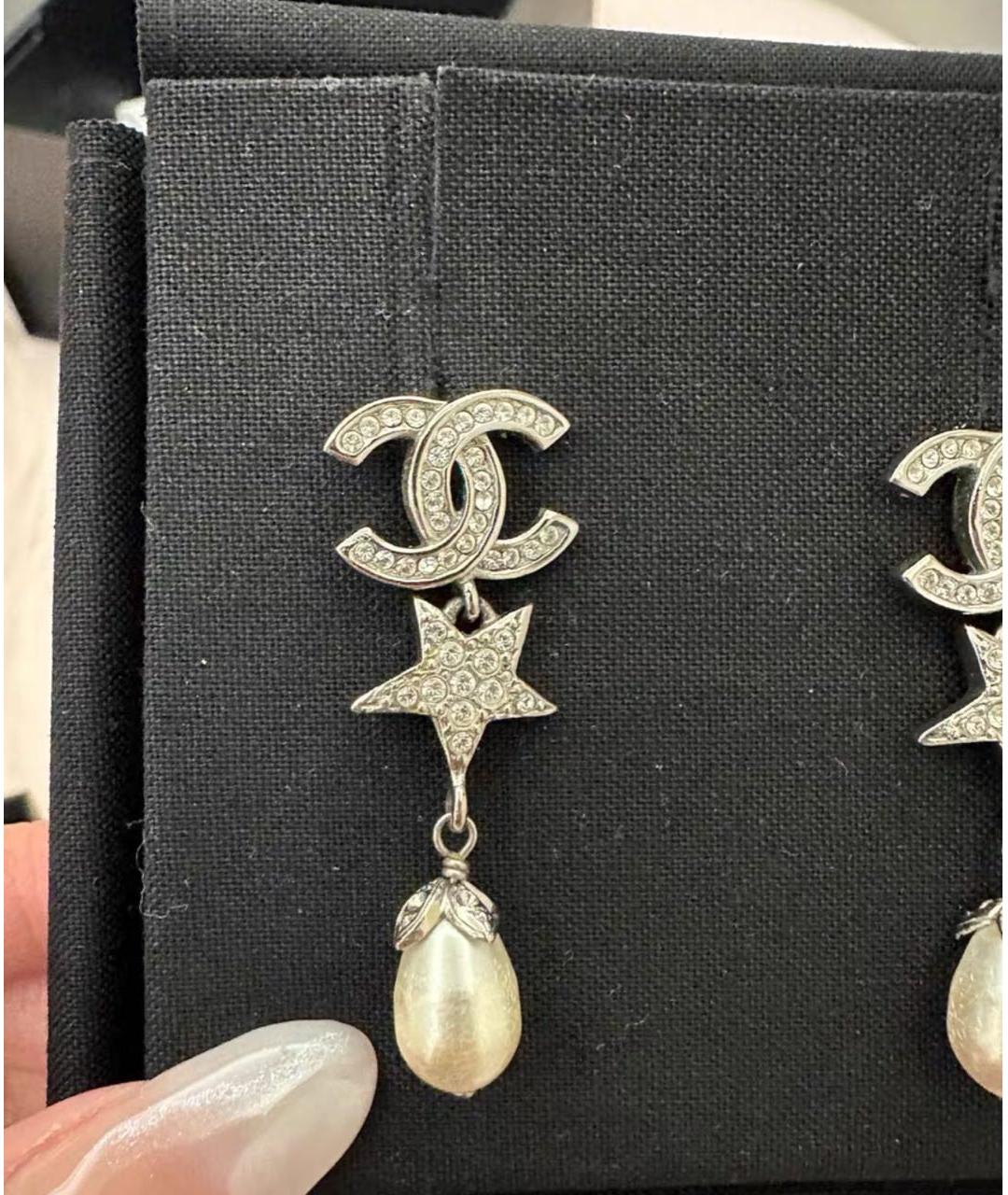 CHANEL Серебряные серьги, фото 4