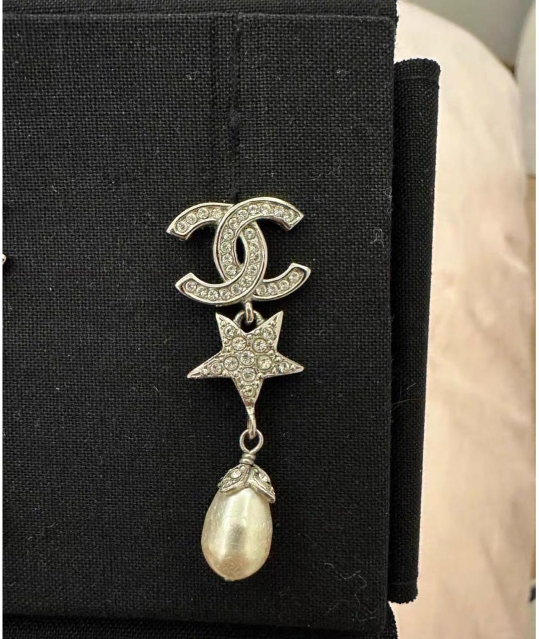 CHANEL Серебряные серьги, фото 5