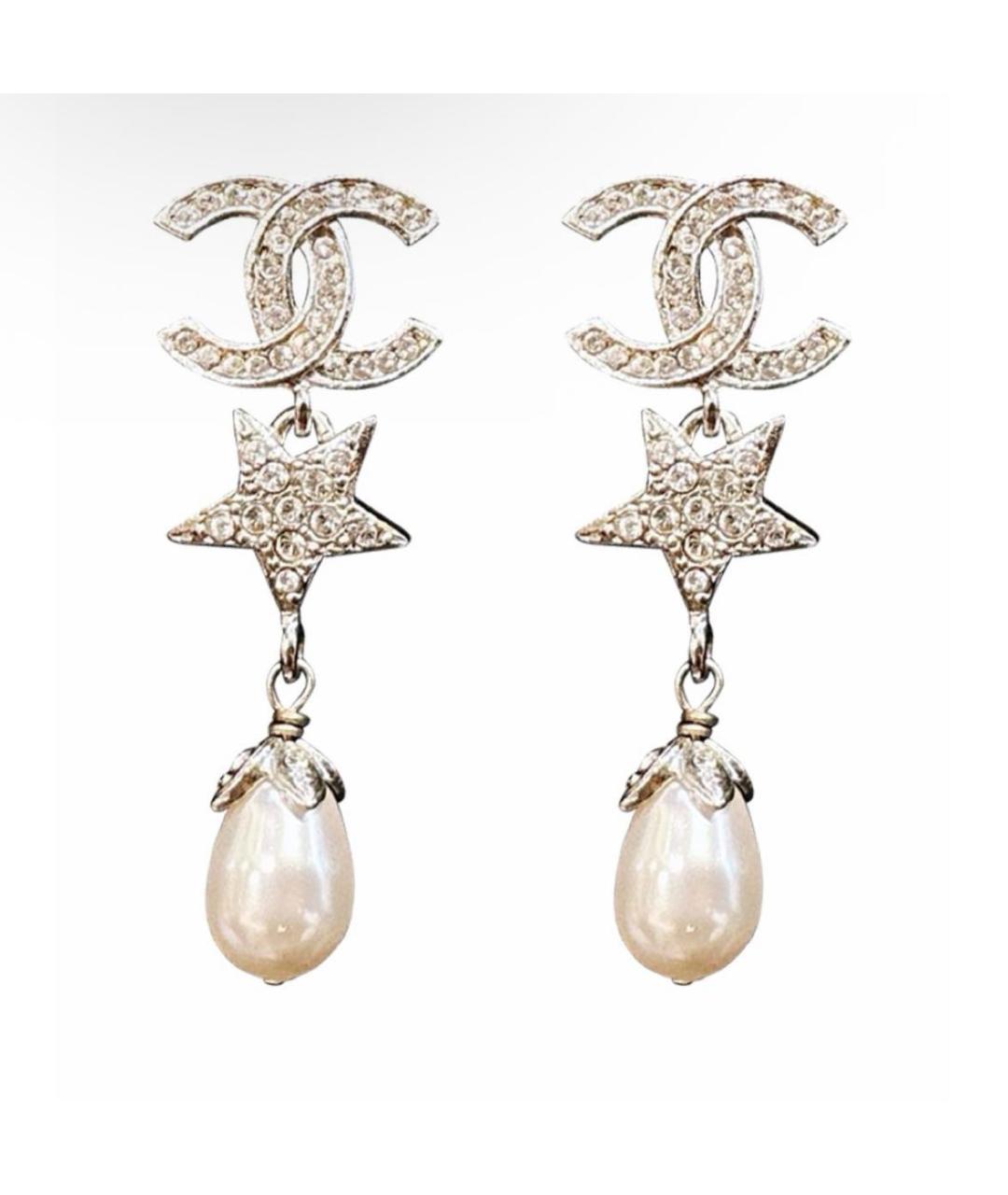 CHANEL Серебряные серьги, фото 6