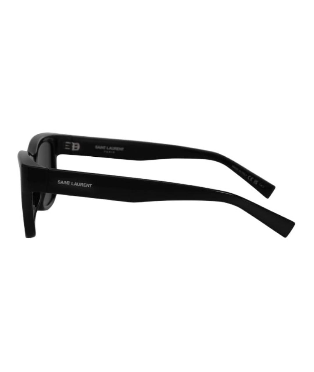 SAINT LAURENT Черные пластиковые солнцезащитные очки, фото 3