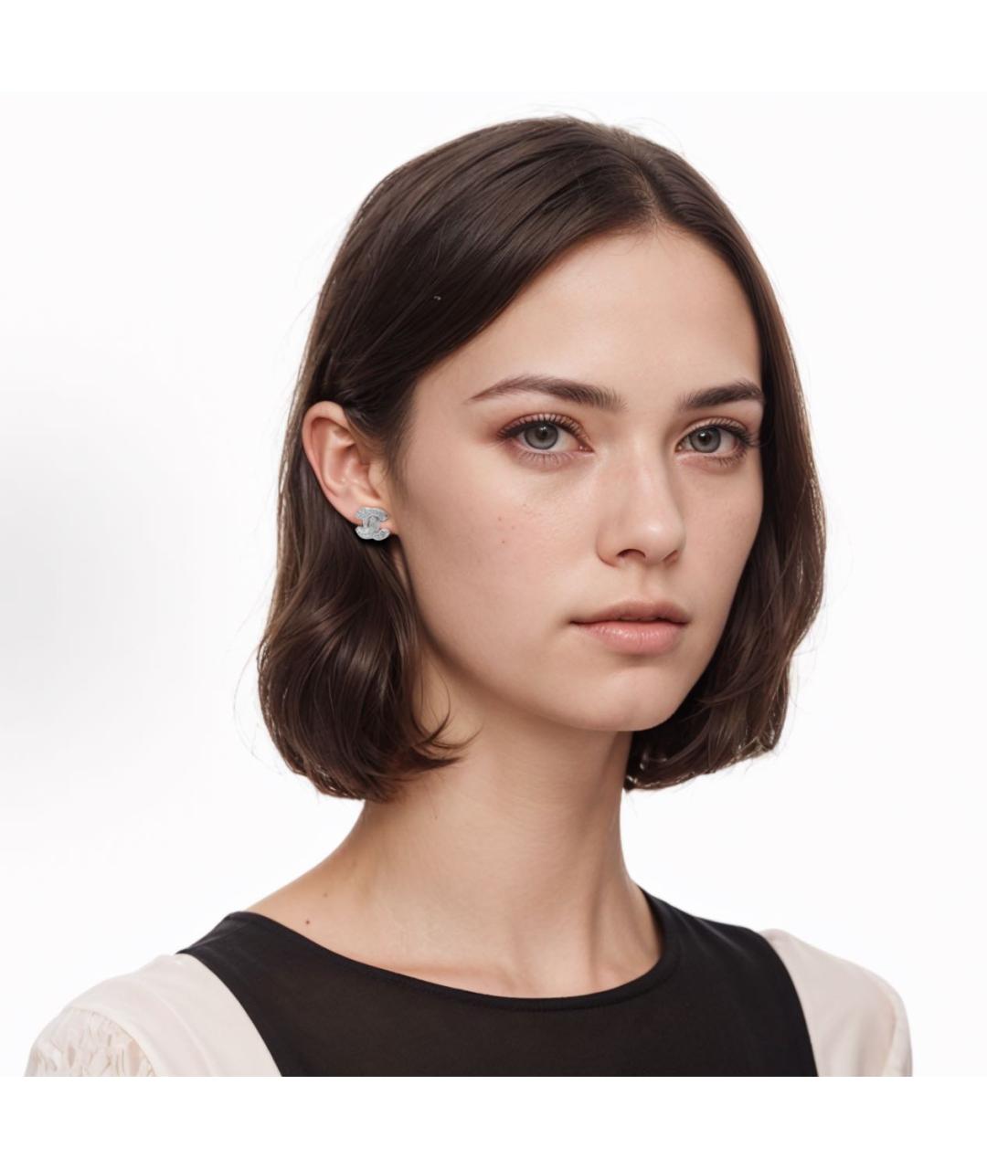 CHANEL Серебряные серьги, фото 4