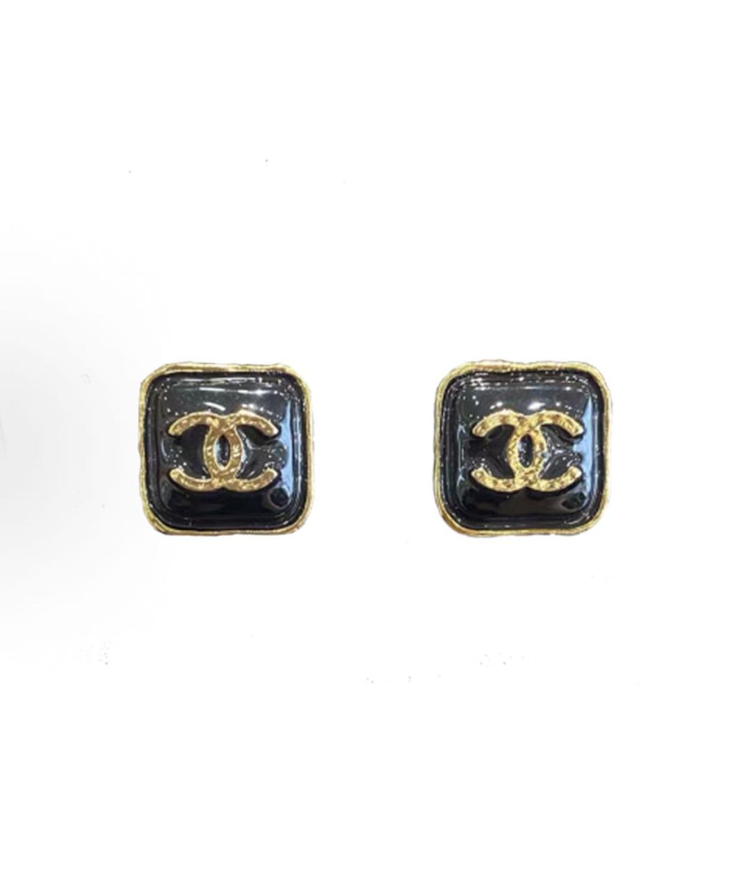 CHANEL Черные серьги, фото 7