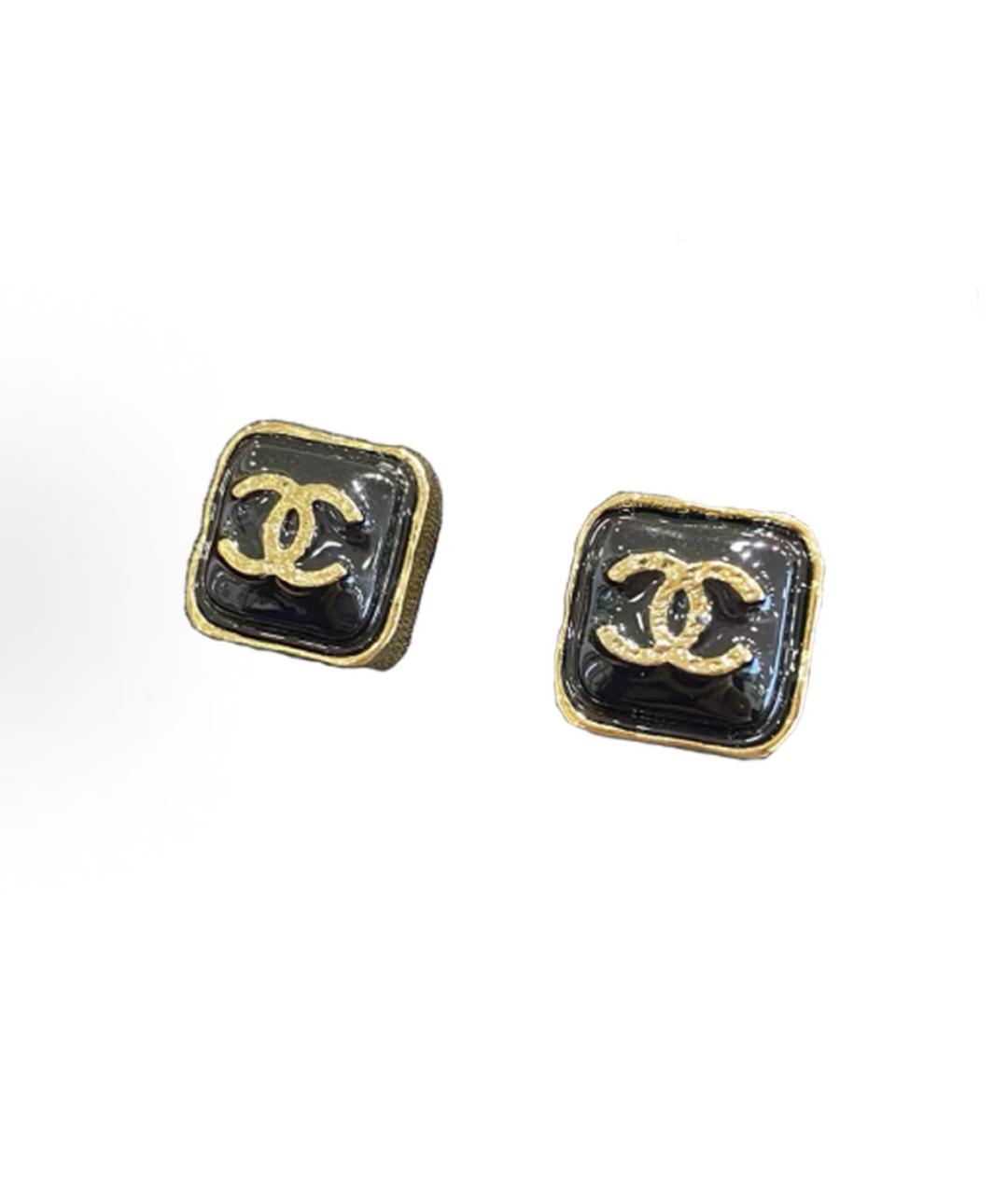 CHANEL Черные серьги, фото 2