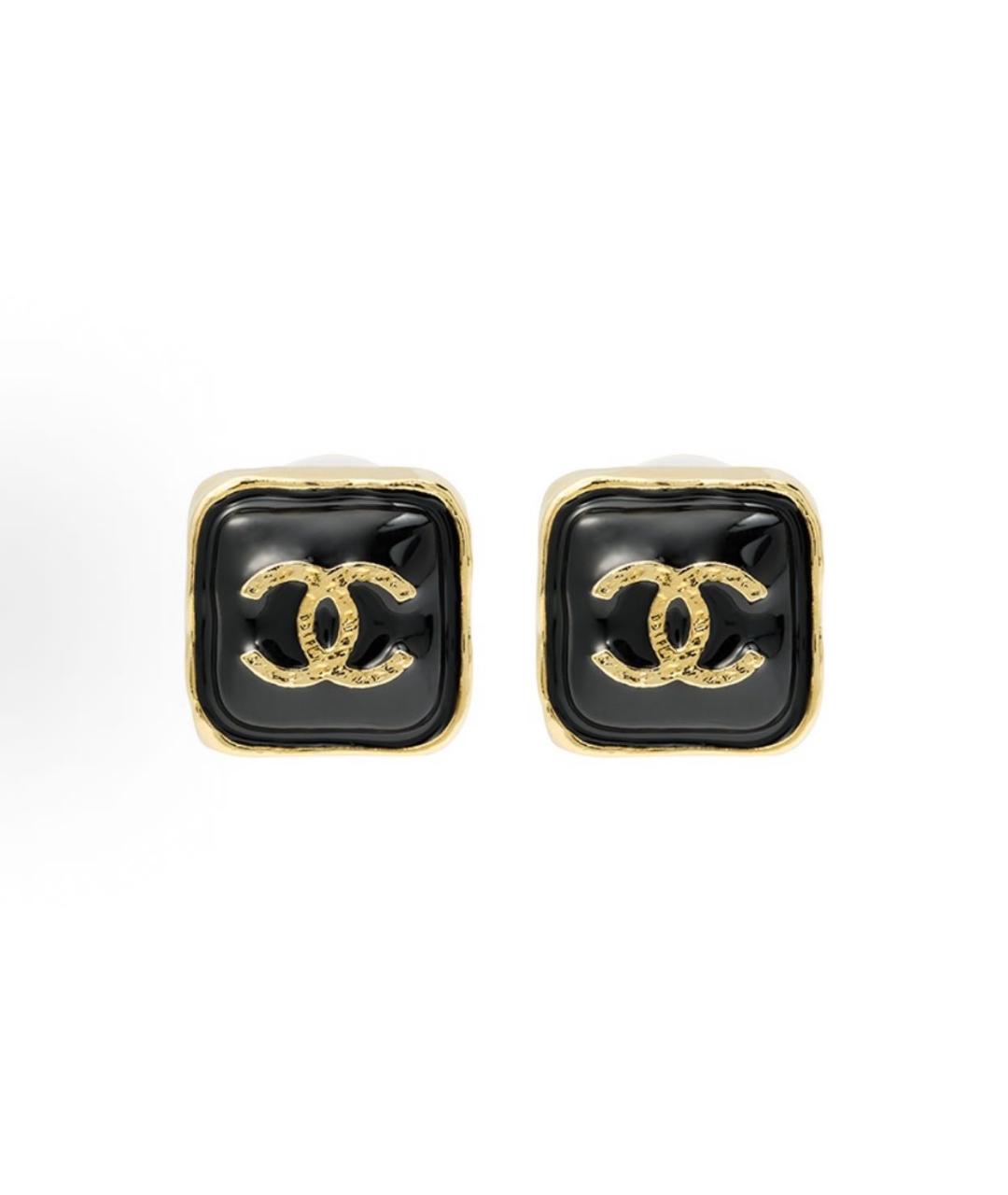 CHANEL Черные серьги, фото 3