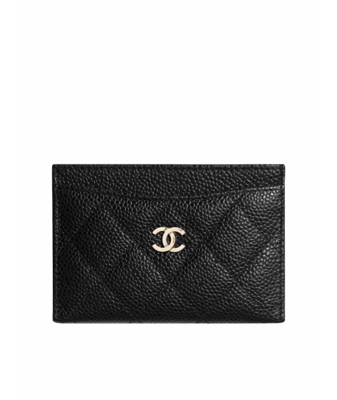 CHANEL Черный кожаный кардхолдер, фото 1