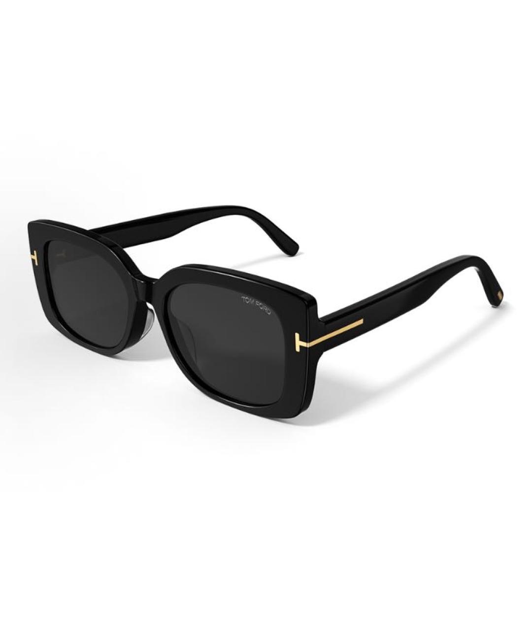 TOM FORD Черные пластиковые солнцезащитные очки, фото 4