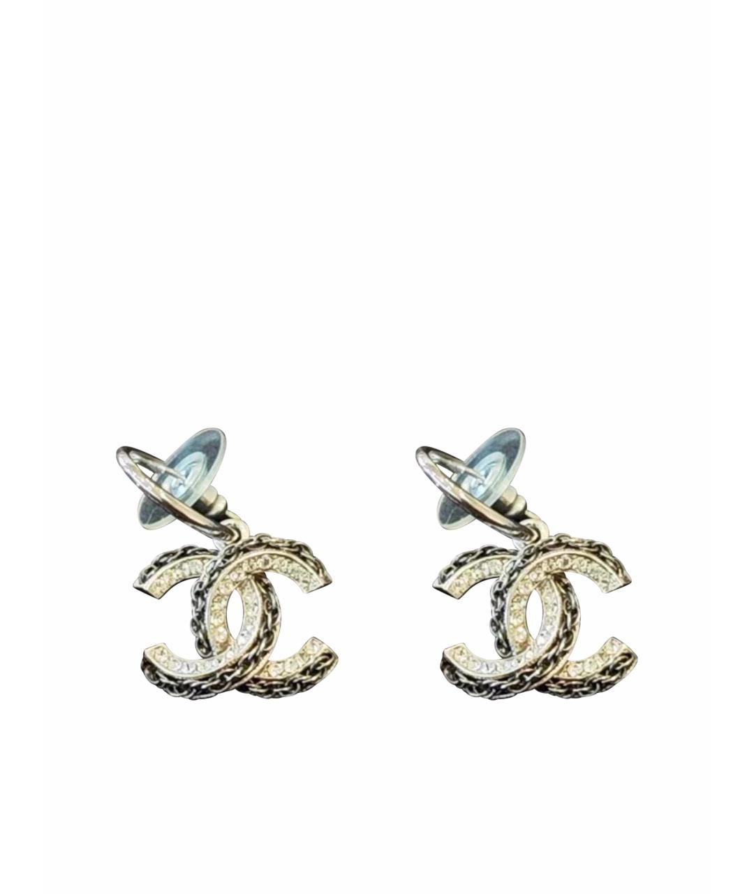 CHANEL Серебряные серьги, фото 1
