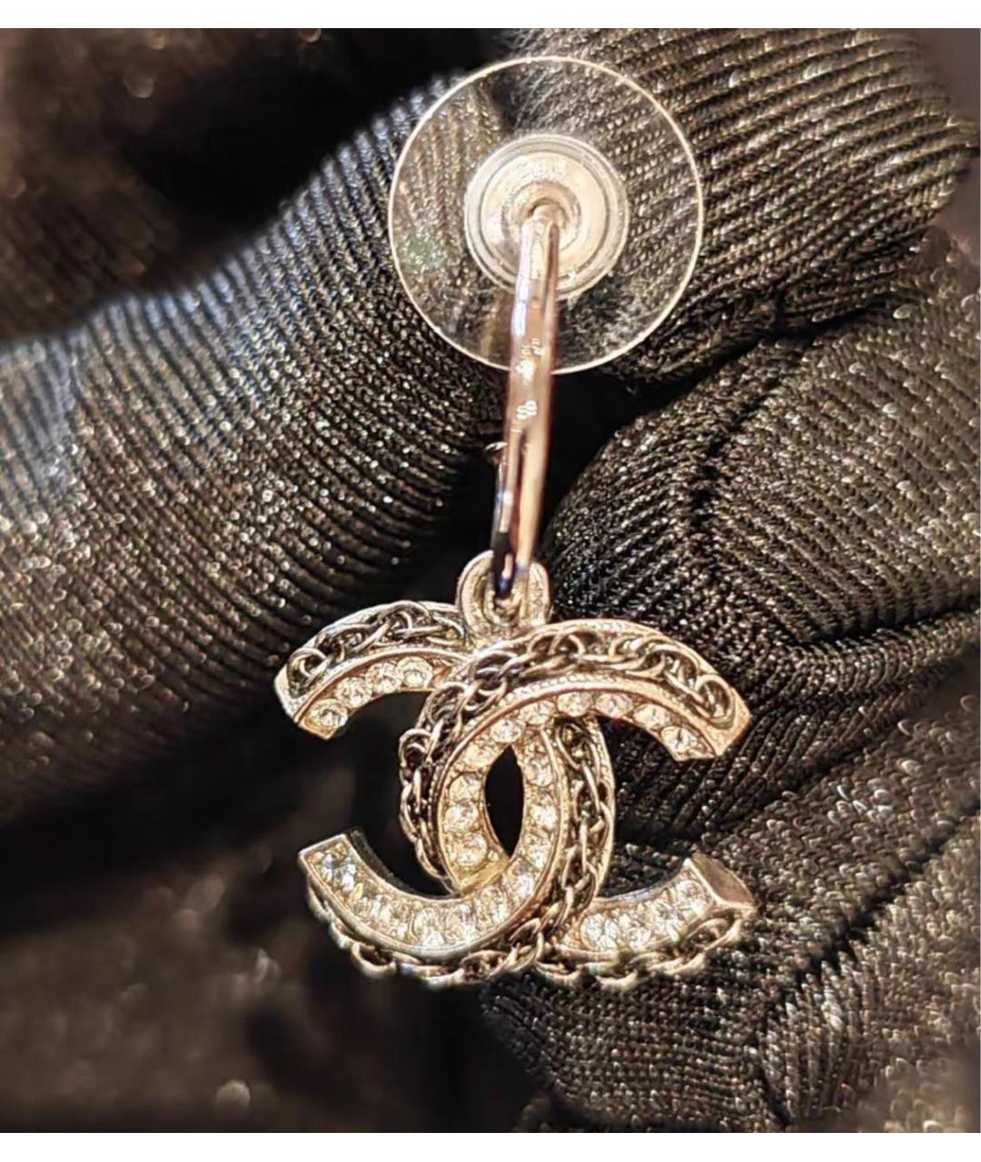 CHANEL Серебряные серьги, фото 3