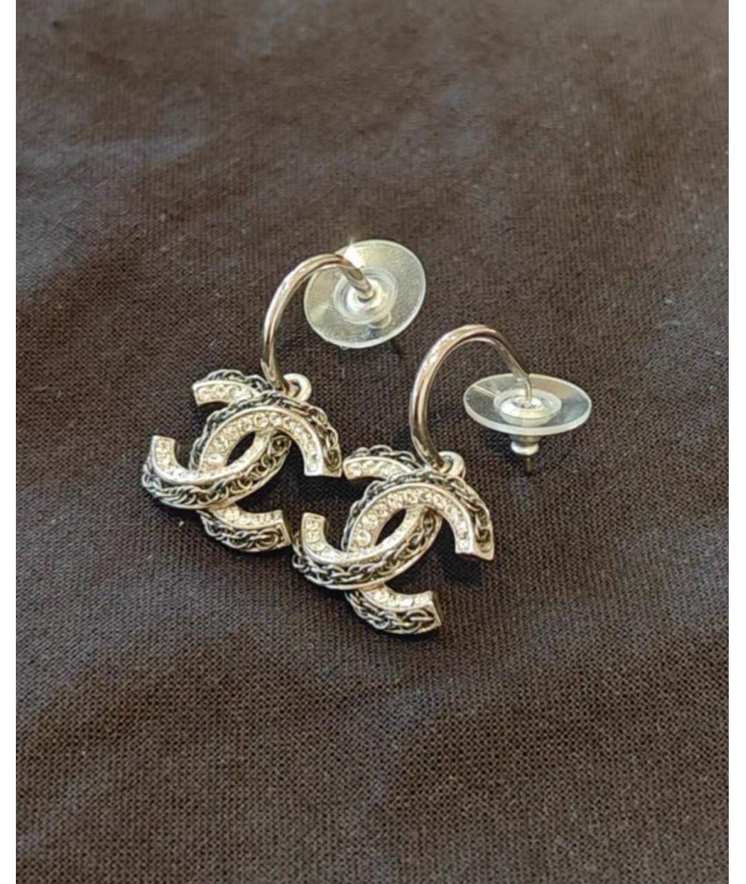 CHANEL Серебряные серьги, фото 2