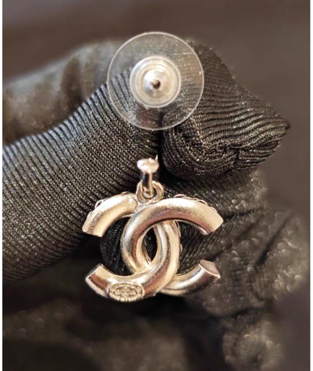 CHANEL Серебряные серьги, фото 5
