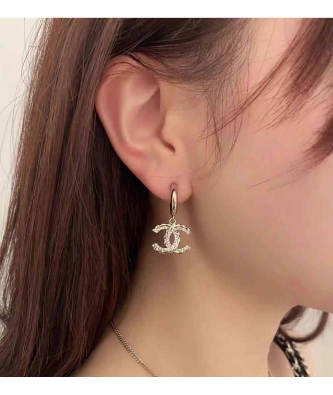 CHANEL Серебряные серьги, фото 6