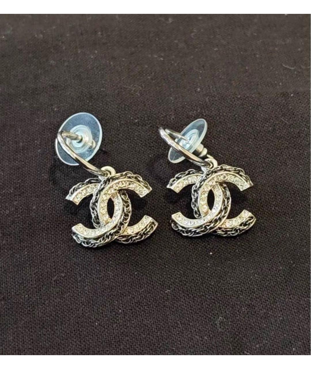CHANEL Серебряные серьги, фото 7
