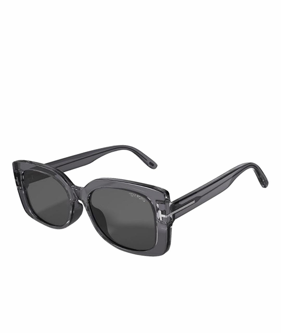 TOM FORD Антрацитовые пластиковые солнцезащитные очки, фото 1