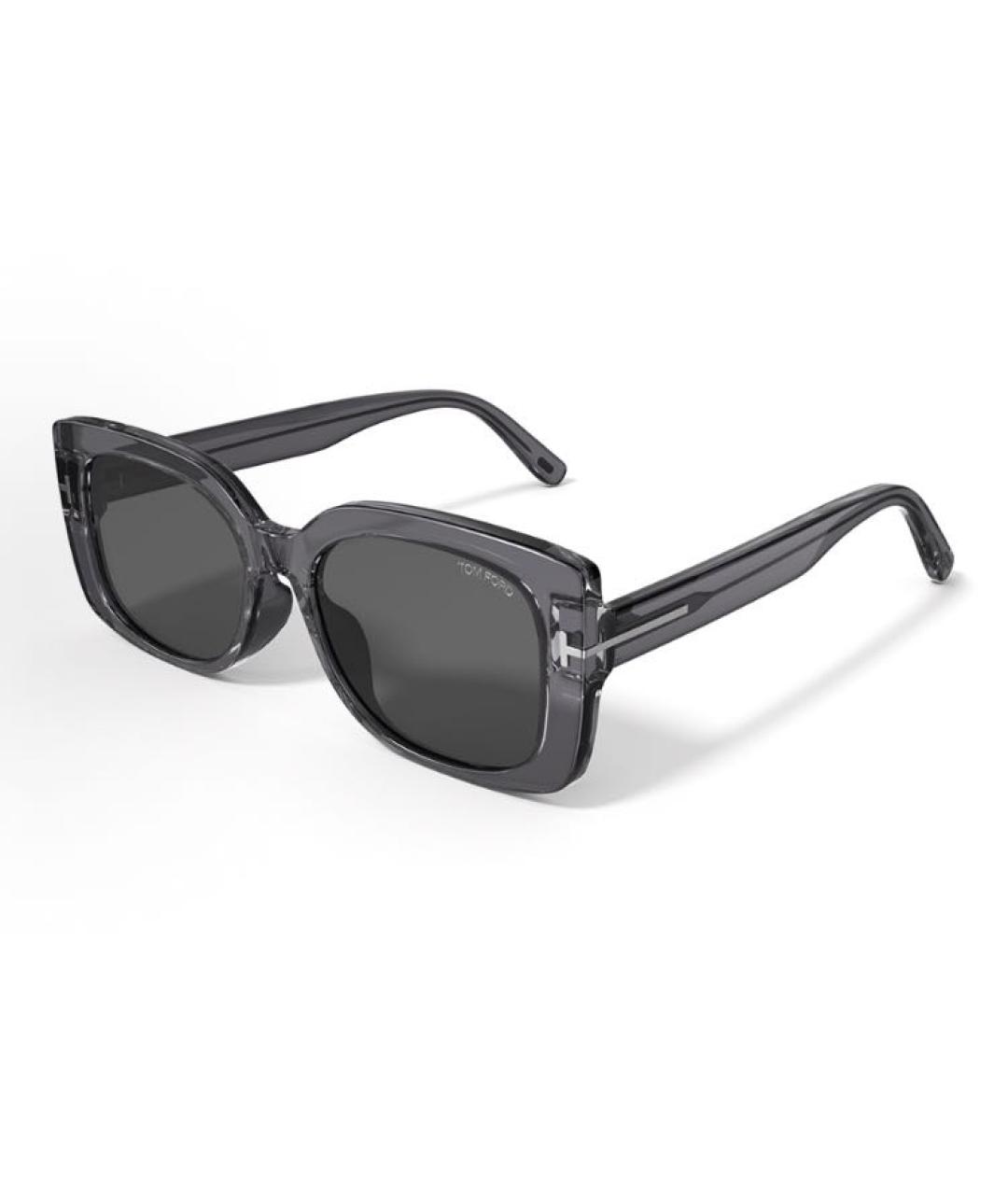 TOM FORD Антрацитовые пластиковые солнцезащитные очки, фото 4