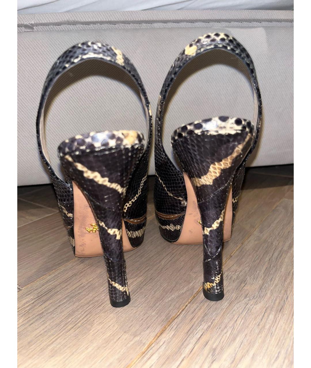 PRADA Черные туфли из экзотической кожи, фото 4